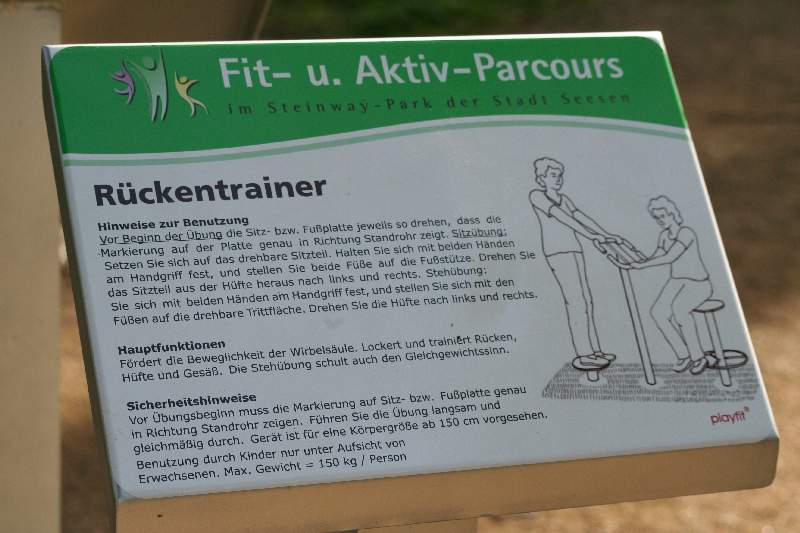 Der Fit- und Activparcours im Steinway Park Seesen