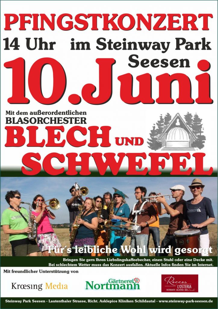 Pfingstkonzert im Steinway Park Seesen am 10. Juni 2019